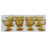 8 Fostoria Jamestown Amber Sherbets 4"