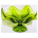 Viking Petal Green Compote 5.5x10"