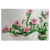 Vintage metal lighted wall sculpture 62 x 42