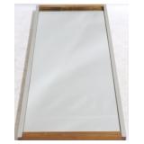 Wood and Chrome Framed Mirror 18x48