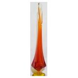 Viking 15.5" Column Amberina Swung Vase