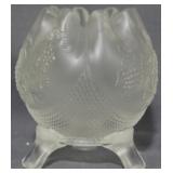 Fenton Satin Glass Rose Bowl 4"