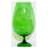 Green Glass Blown Vase 14"