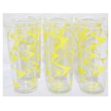 6 Yellow Boomerang 7" Tumblers