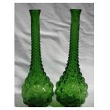 Pair of Glass Bottles - 14" tall