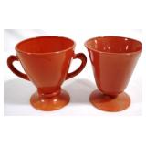 Hazel Atlas Glass Ovid Rust Color Sugar & Other