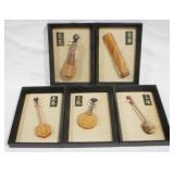 Lot of 5 Instrument Wall Hangings - 5.5" x 8"