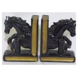 Vintage Pair Horse Bookends 4.5"