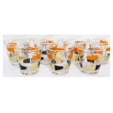 7 Orange/Black/Gold Old Fashioned 3.5"