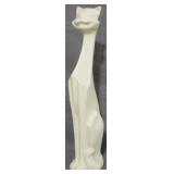 Mid Century Tall Cat Statue 18"