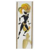 Vintage Mid-Century Pebble Art 36x12.5