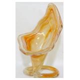 Vintage Art Glass Abstract Vase 8.5"