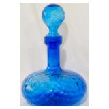 Vintage Empoli Blue Diamond 12.5" Decanter