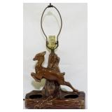Mid-Century Jumping Deer Lamp 20"