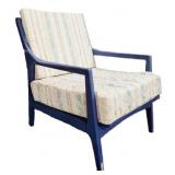 Painted mid-century swoop arm chair