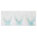 3 Fostoria Blue Meadow Sky Blue Tumblers