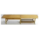 Lane MCM Walnut & Cane 1 Drawer Coffee Table