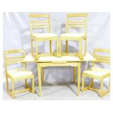 Daystrom vintage 5 pc dinette set, draw leaf table
