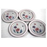 4 Spring Bouquet Plates by Designer Stoneware