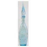 Vintage Blue Empoli 21" Tall Decanter