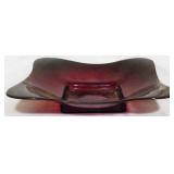 Viking Ruby Red Glass Platter 13x13