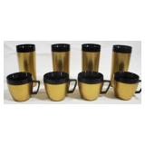 Lot of 8 Thermo-Serv Cups - 6.5" and 3.5" tall
