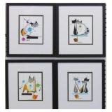 SET OF 4 ATOMIC CATS