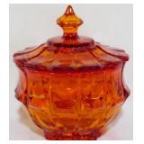 Fenton Valencia Persimmon Candy Box 6x5x5"