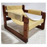Vintage sling chair, has staining to upholstery