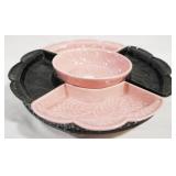 Vintage Serving Dish Set - 13.5" round