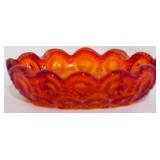 LE Smith Moon & Star Amberina Bowl 1x4.5x3
