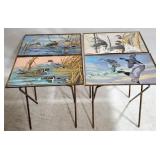 Vintage Jay MacLeod Duck TV tray set