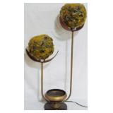 Mid century 2 lite spun acrylic 36" lamp