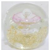 Vintage Glass Paperweight 3.5"