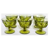 6 Westmoreland Green Glasses 3.5"