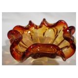 Art Glass Ashtray - 7" round