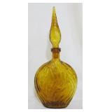 Vintage 1970s amber genie decanter