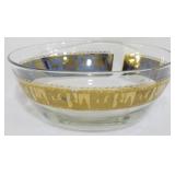 Mid Century Glass Bowl 5x10.5"