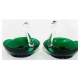 New Martinsville Swan Candleholders 5x6x5