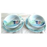 2 Sets of Cups & Saucers
