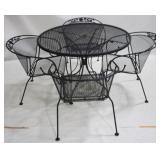 Outdoor Metal Table w/ 4 chairs