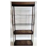 Chrome trim mid-century etagere shelf