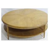 Vintage Inlaid Round Coffee Table 18x51.5