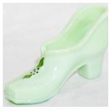 Jadeite Glass Boot 2.5x5x1.5