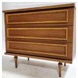 Vaulted Facade Mid-Century 3 Drawer Chest