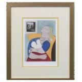 WOMAN IN YELLOW ARMCHAIR L.E. GICLEE
