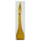 Vintage Empoli Amber Genie Decanter 23"