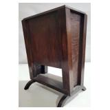 Wooden Art Deco magazine rack 18 x 15 x 10