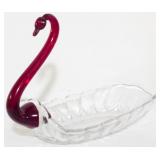 New Martinsville Swan Bowl 8x11x5.5