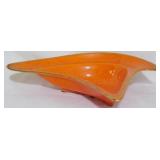 Vintage USA Pottery Orange Bowl 2.5x9x10
